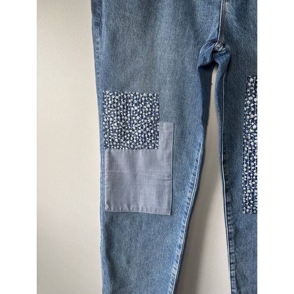 J.Crew Premium Slim Boyfriend Patched Denim Jeans Size 31 Petite Cotton NEW - Picture 5 of 11